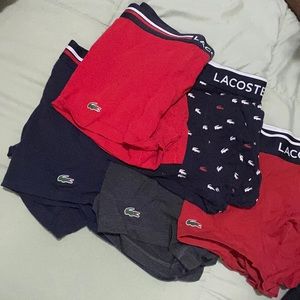 Lacoste Mens Cotton Boxer Brief Set 5 Piece